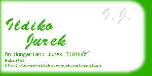 ildiko jurek business card